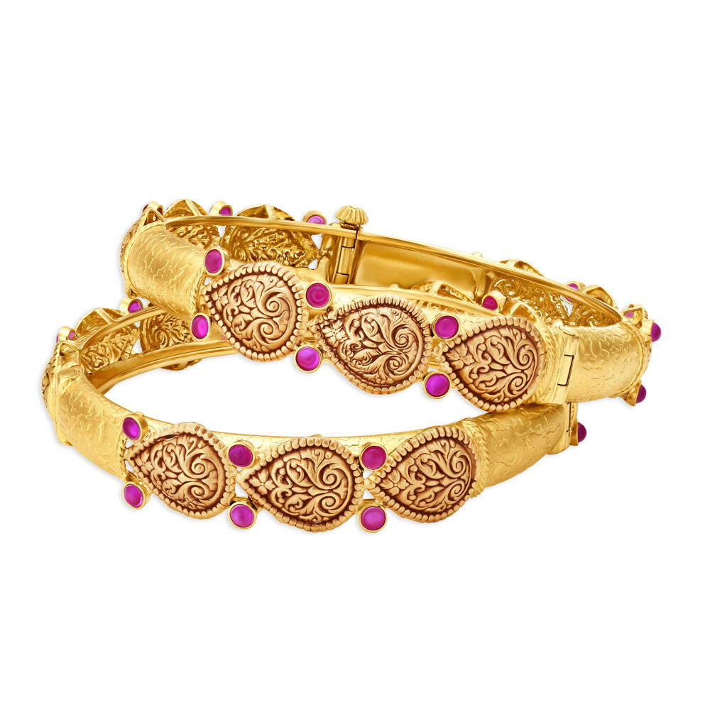 Enamel gold bangles outlet