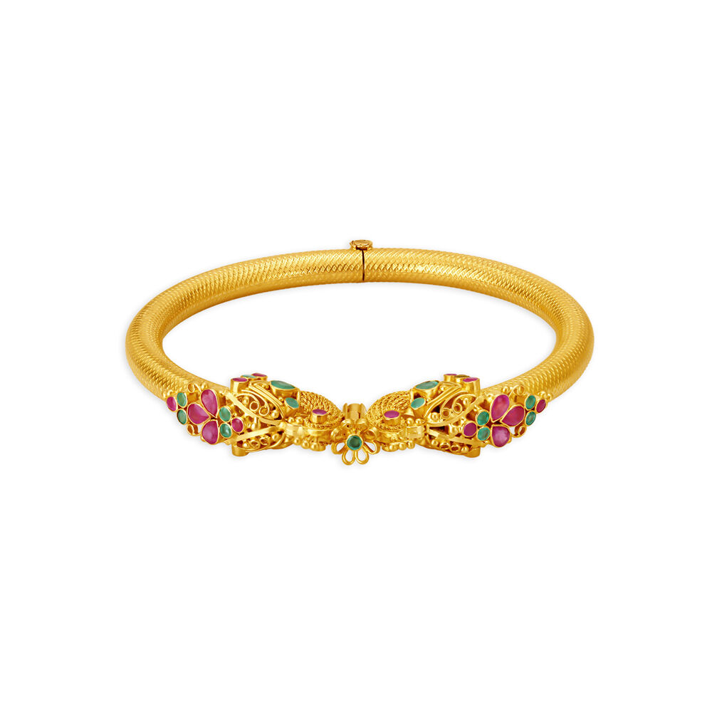 Ruby bangles deals in gold tanishq