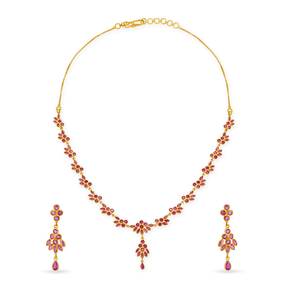 Ruby necklace deals set