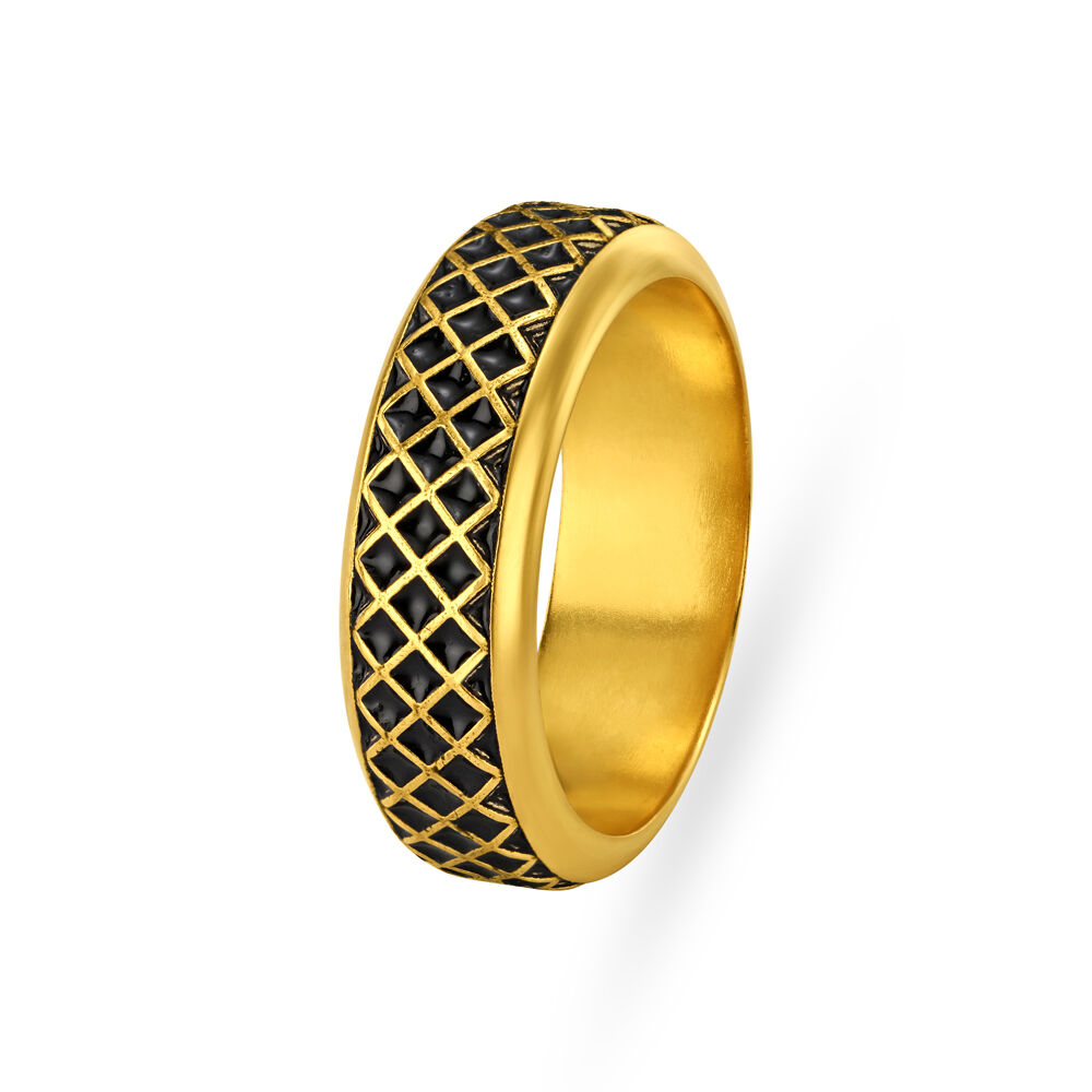 Gold round store ring