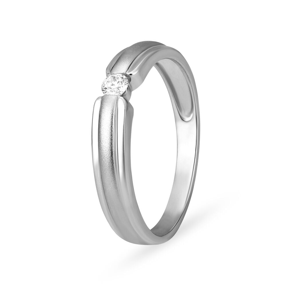 Buy Artistic 950 Pure Platinum And Diamond Finger Ring at Best