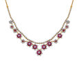 Gleaming Floral Vine Diamond Necklace,,hi-res 