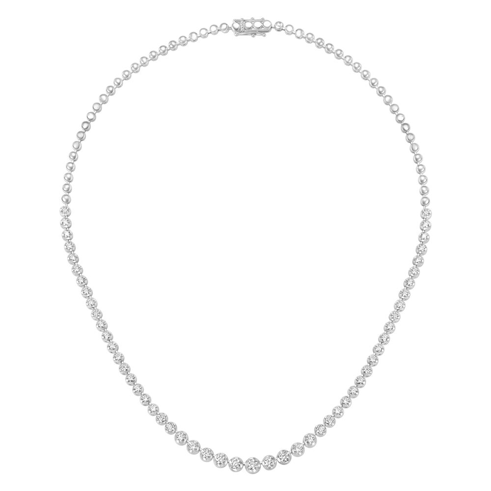 Buy Slender White Gold and Diamond Necklace at Best Price