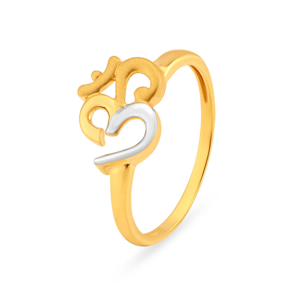 Om design gold deals ring