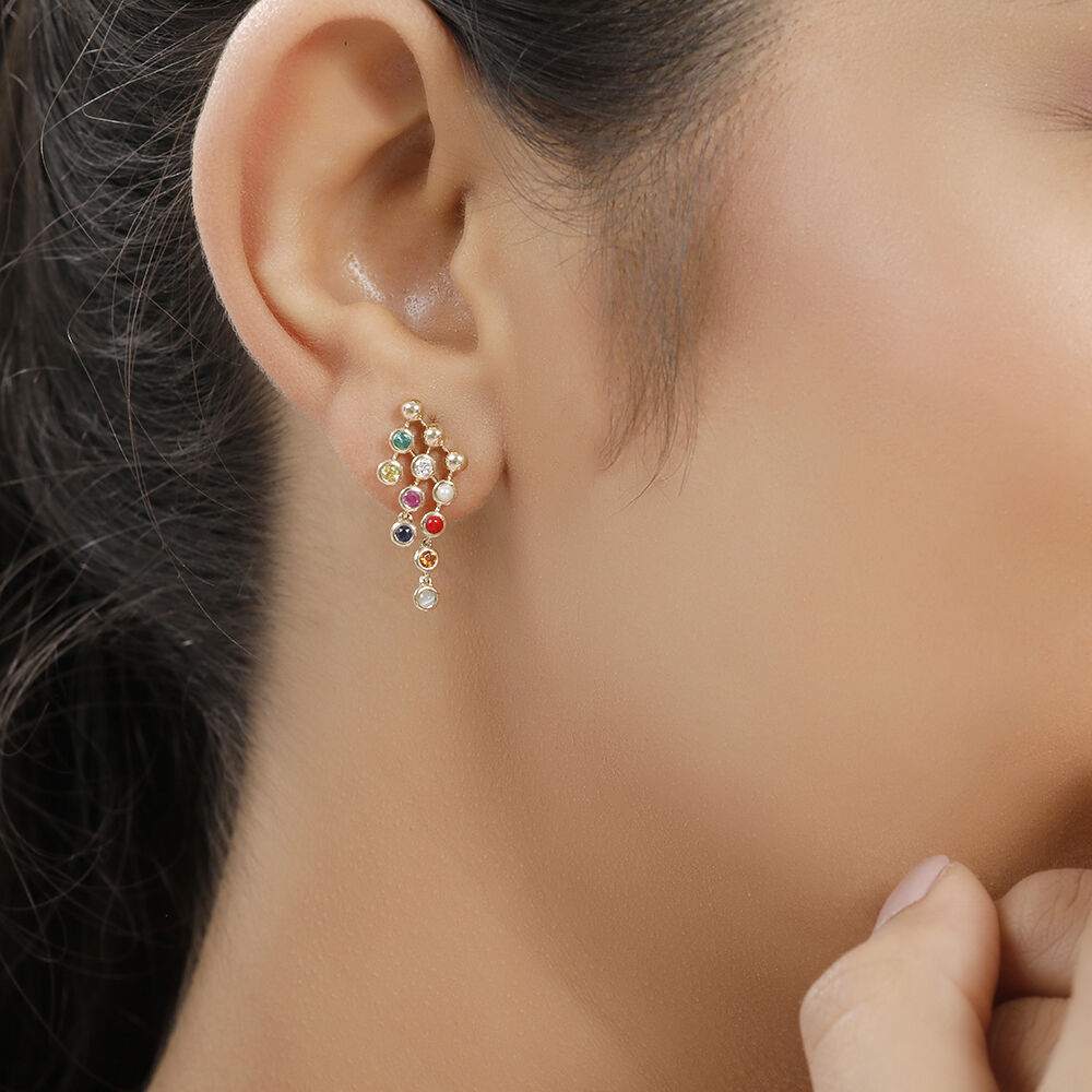 Navratna earrings tanishq outlet