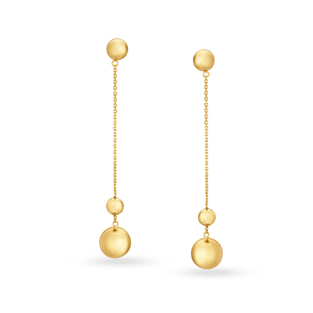 Long online gold earrings