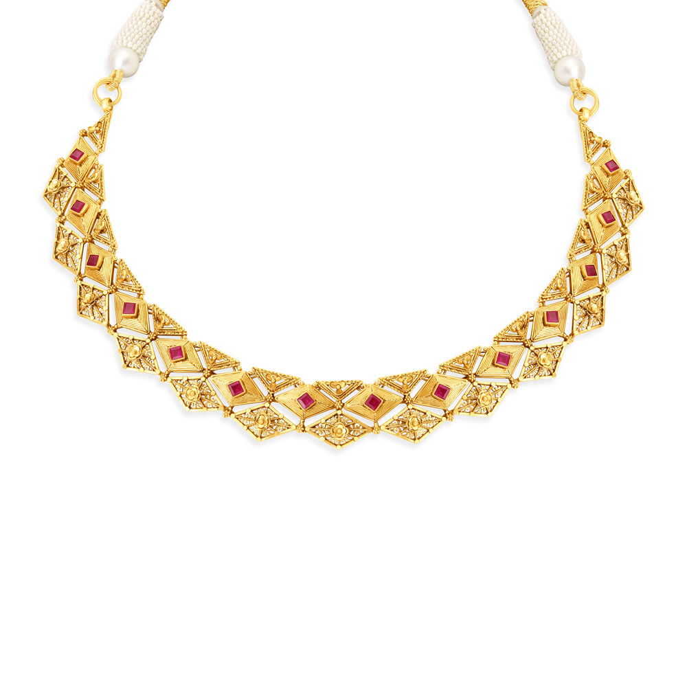 Traditional Chic Gold Necklace Set