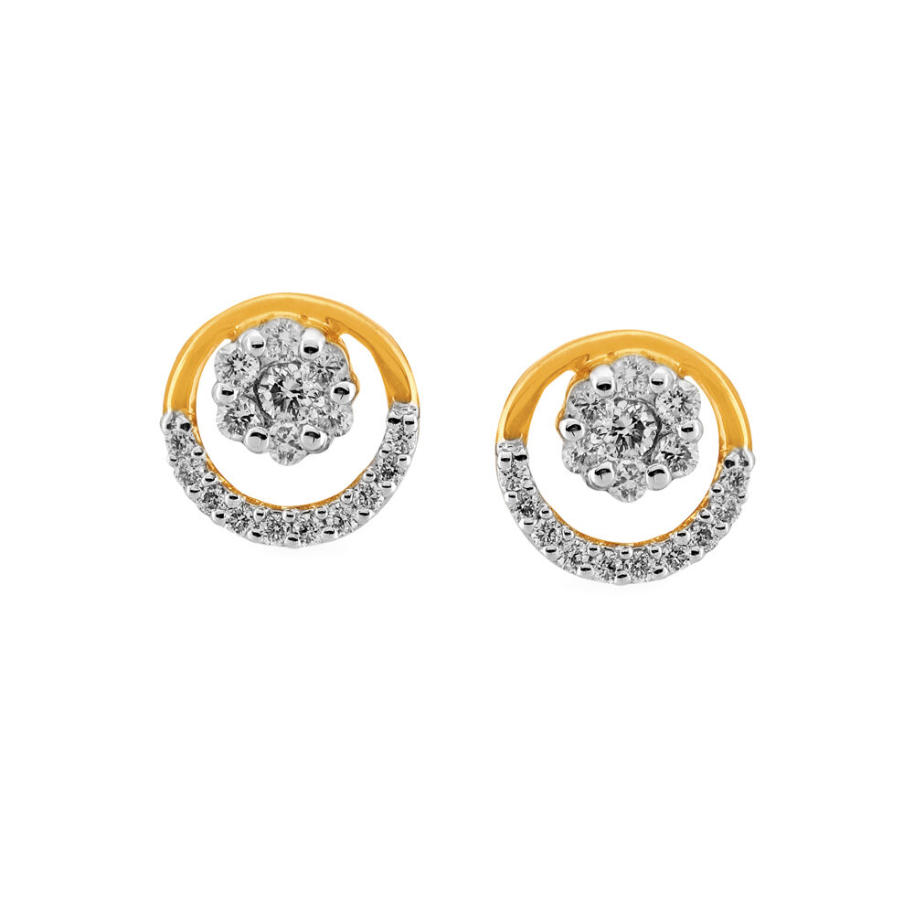 Solitaire earrings designs in tanishq sale