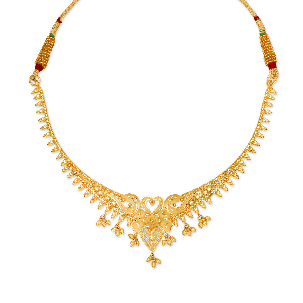 Gold necklace traditional designs deals