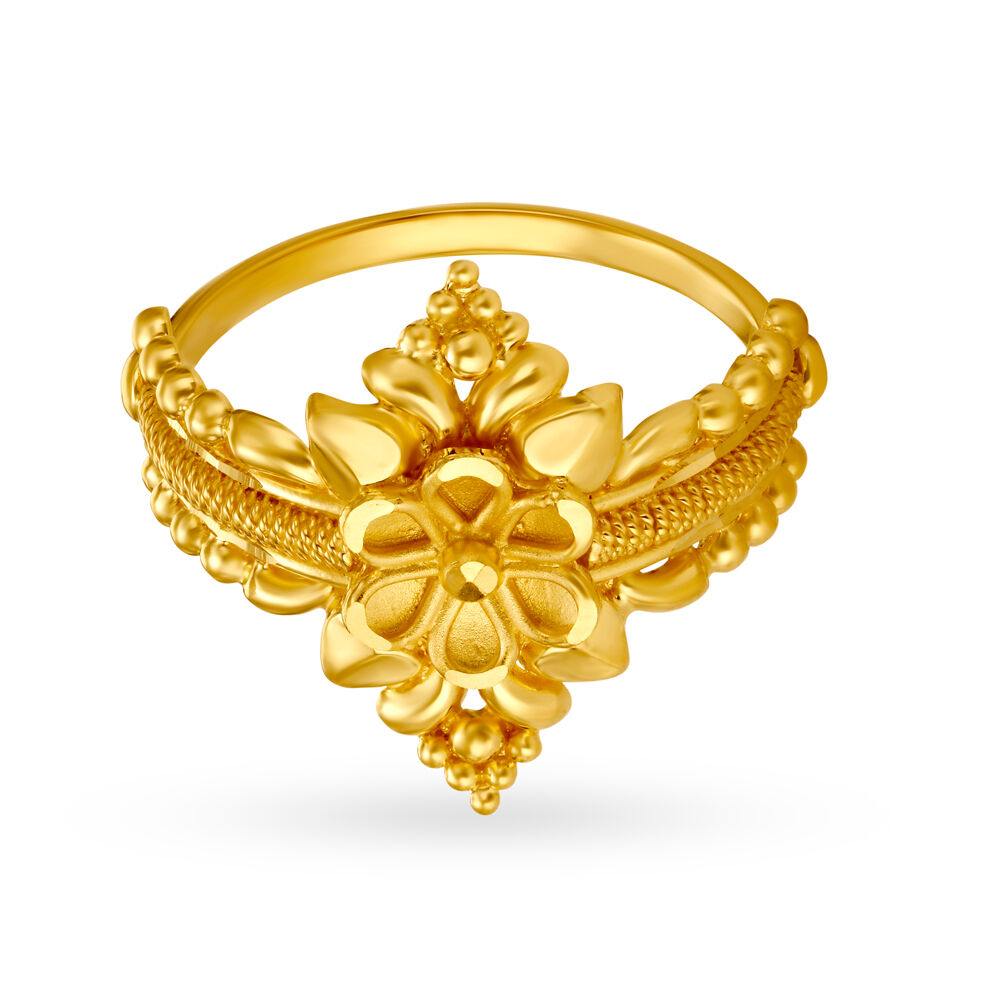 Gold flower new arrivals ring