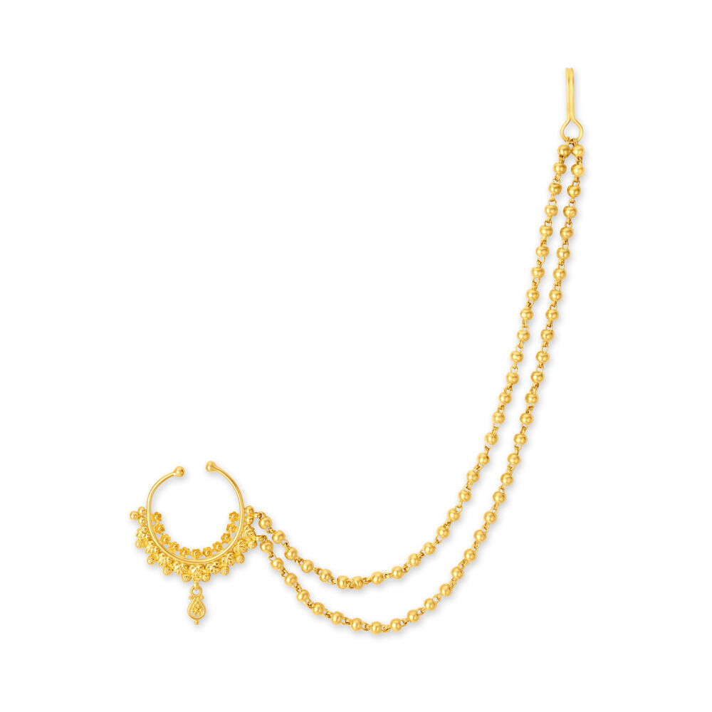 Tanishq gold nath designs with outlet price