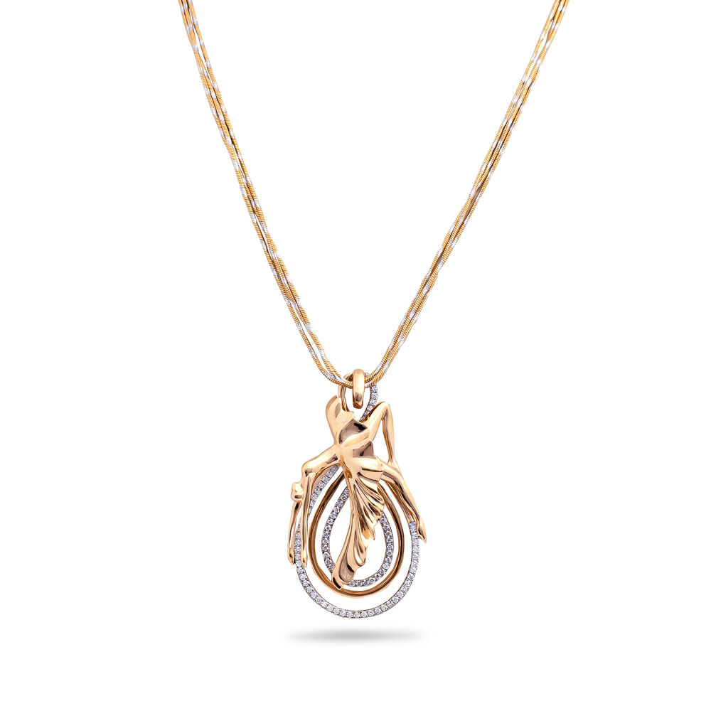 Buy Grace in Gold Ballerina Necklace at Best Price Tanishq UAE