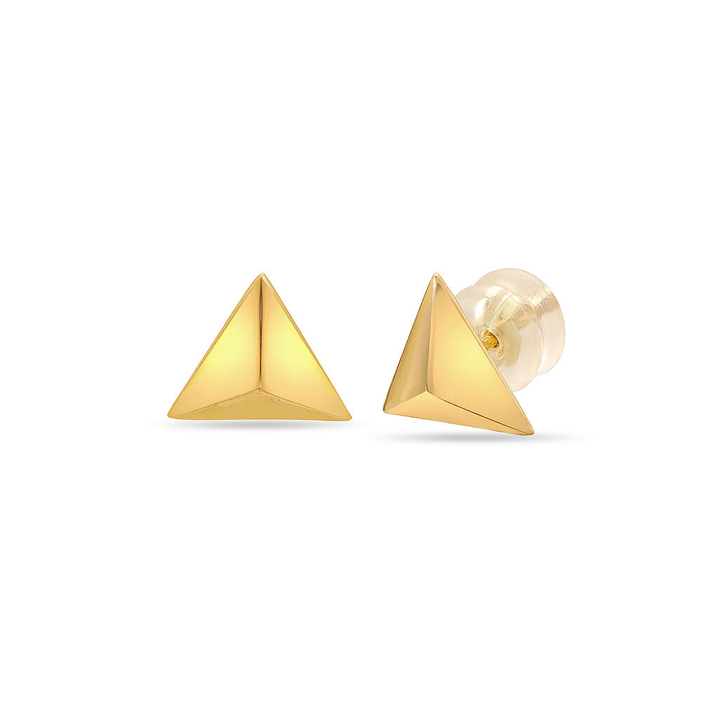 Gold sales triangle earrings