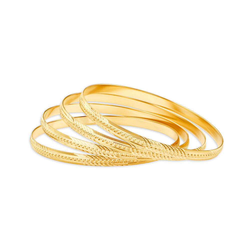 Gold bangles set shop of 4 tanishq