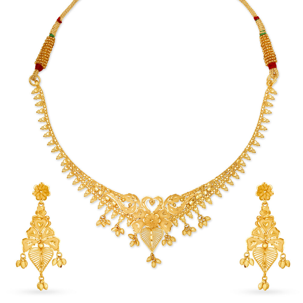 Gold necklace store set tanishq