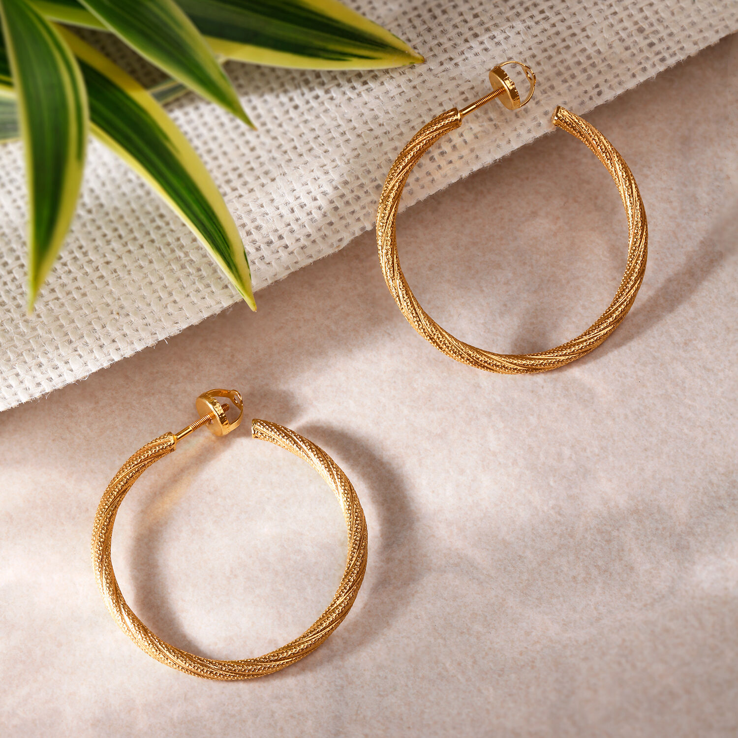 Gold round hot sale earrings