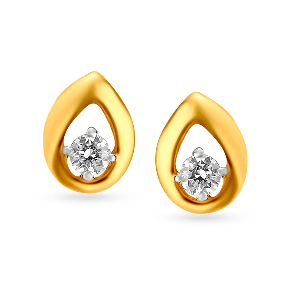 Diamond earrings studs gold new arrivals