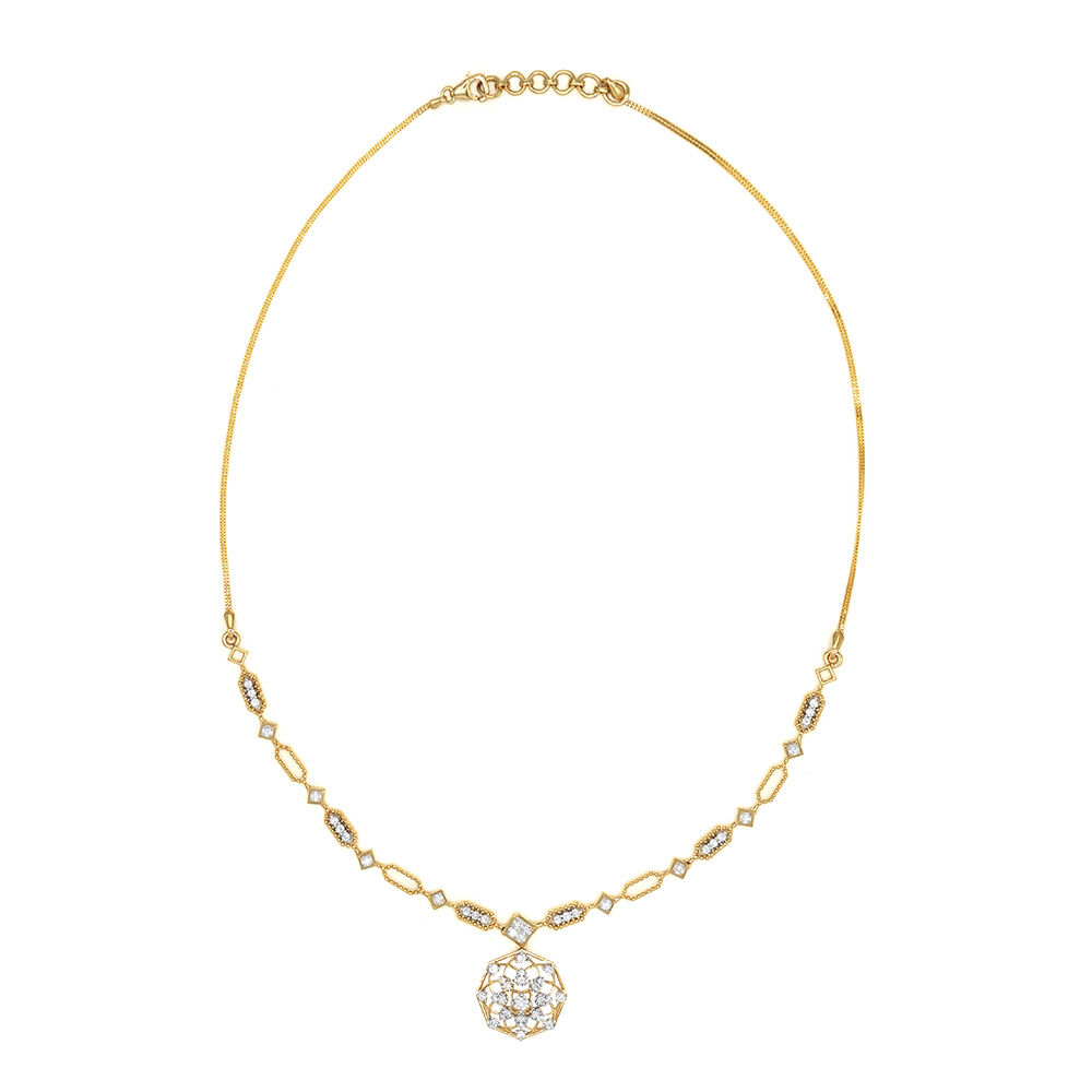 Buy 18K Yellow Gold Star Inspired Necklace at Best Price Tanishq UAE