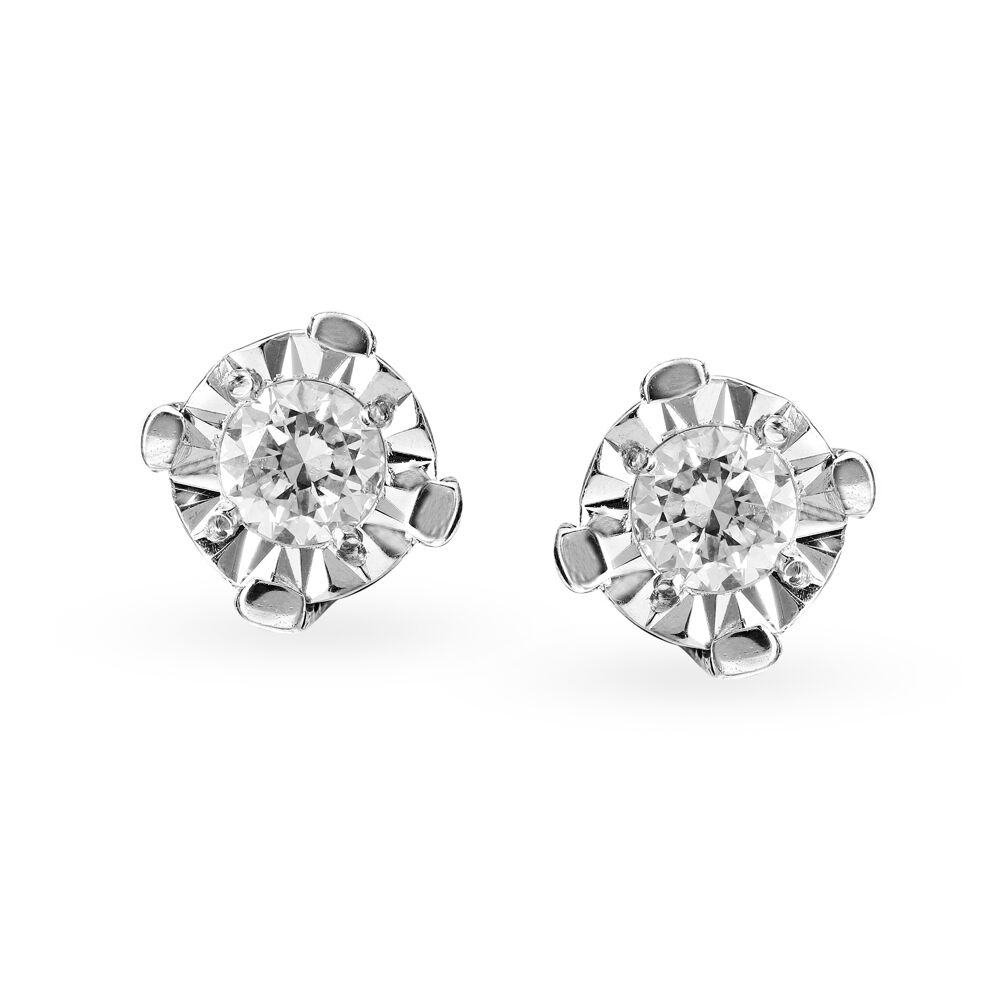 Buy Daily Wear Contemporary Diamond Single Stone Stud Earrings at