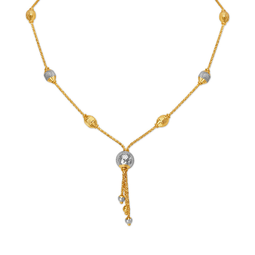 Buy Contemporary Hanging Beads Gold Chain at Best Price Tanishq UAE