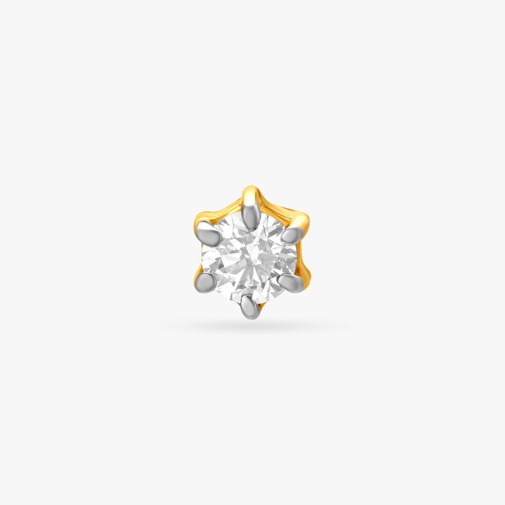 Single diamond sales nose pin tanishq