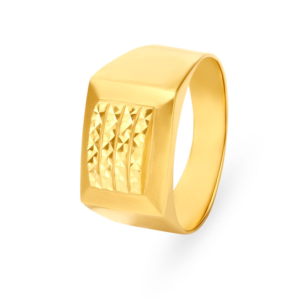 Adorable 22 Karat Yellow Gold Floral Finger Ring