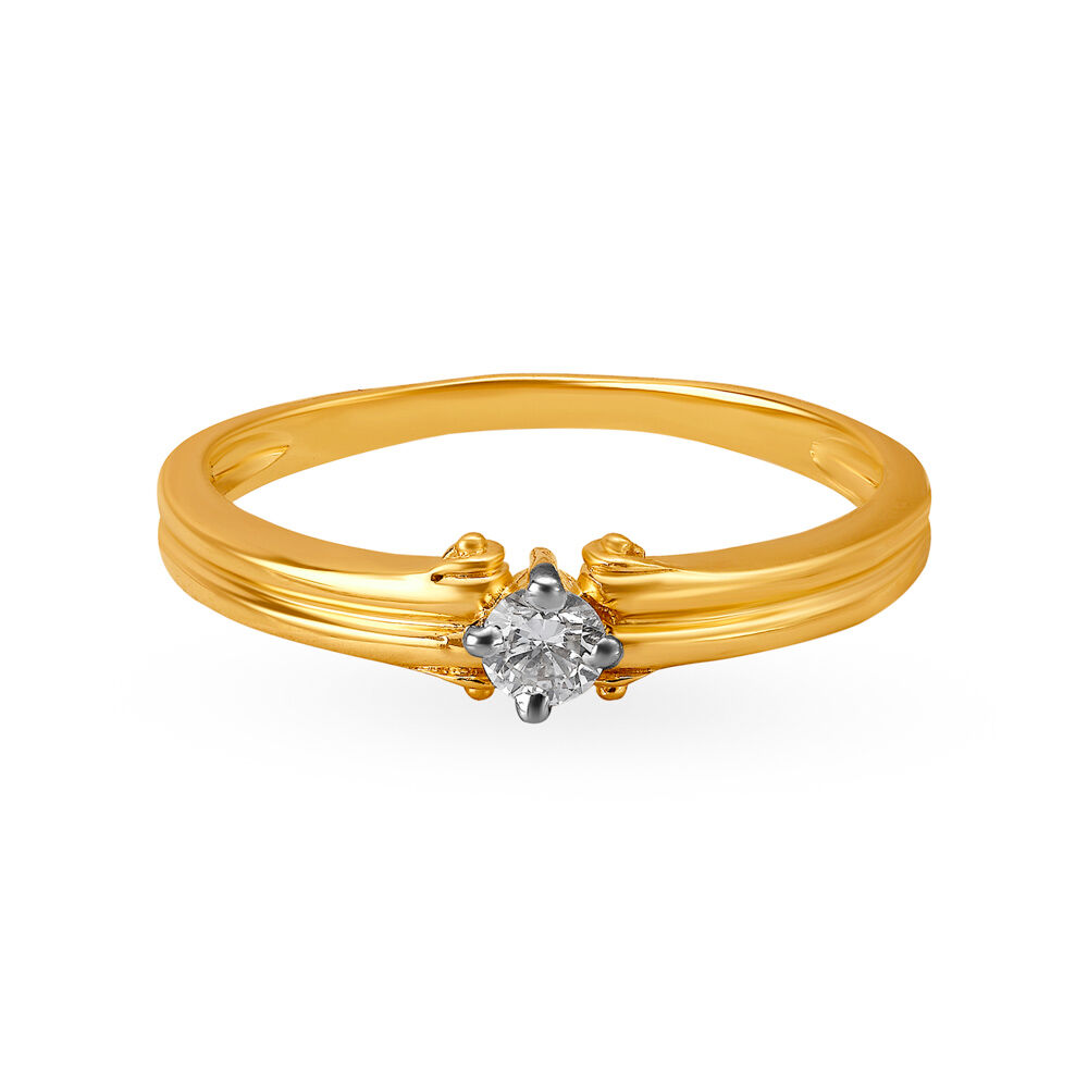 Single stone gold clearance rings for ladies