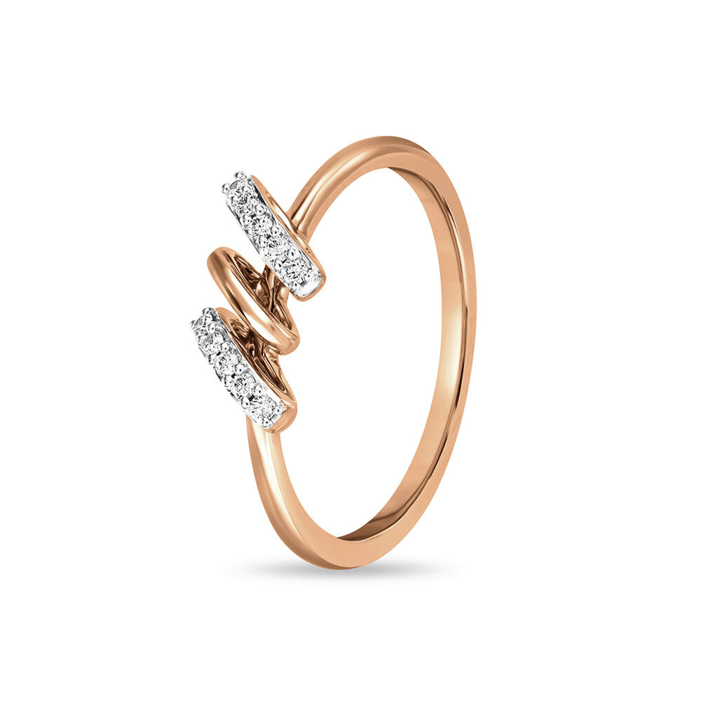 Rose gold sales bands rings