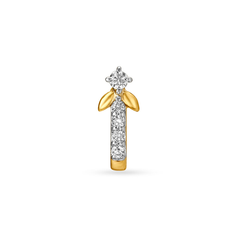 Buy Mia by Tanishq 18KT Yellow Gold Diamond Nose Pin at Best Price