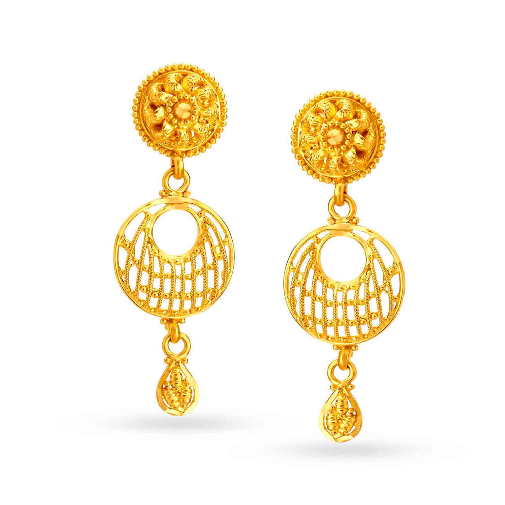 Chandbali earrings gold clearance tanishq