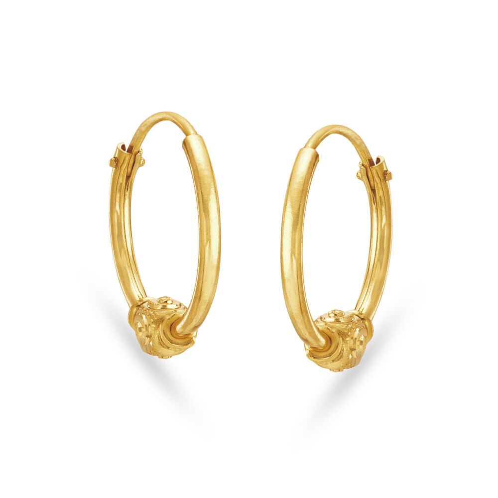 Yellow gold online hoop earrings