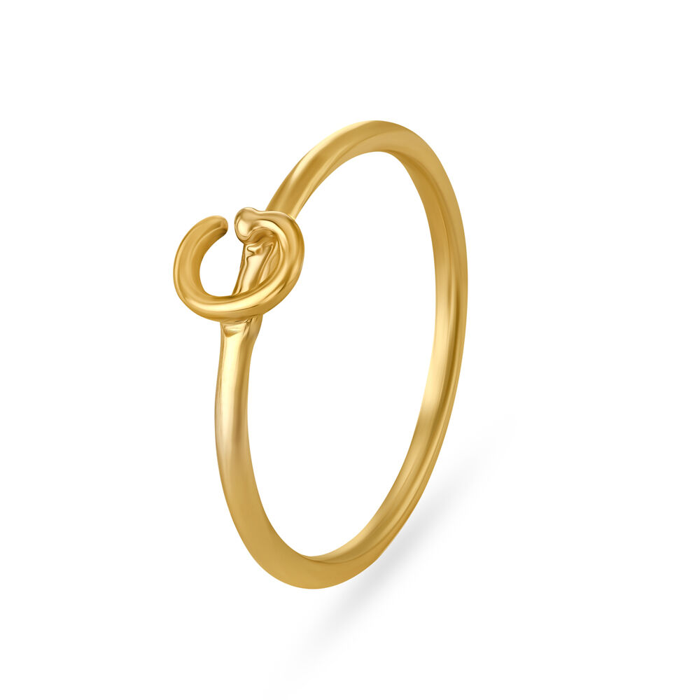 Gold initial ring hotsell