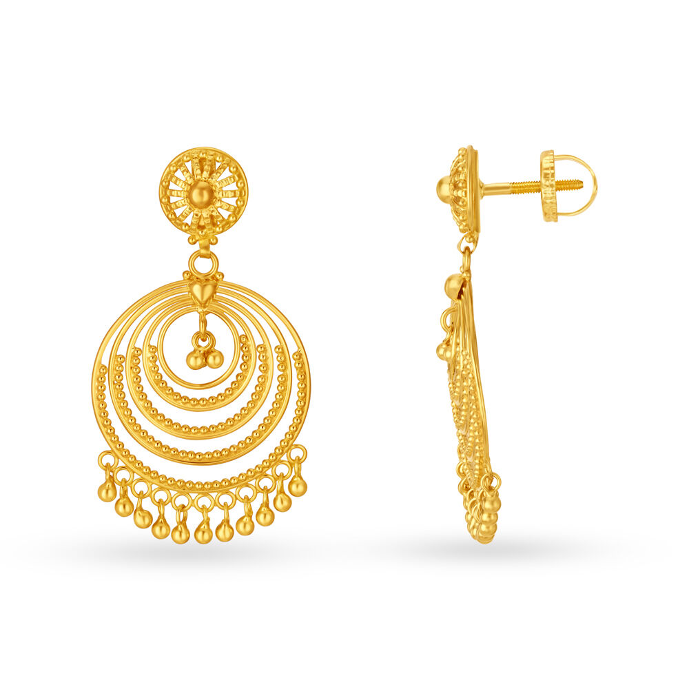 Gold bali earrings designs outlet tanishq