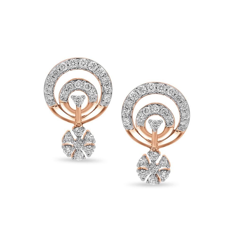 Rose gold sales earrings diamond