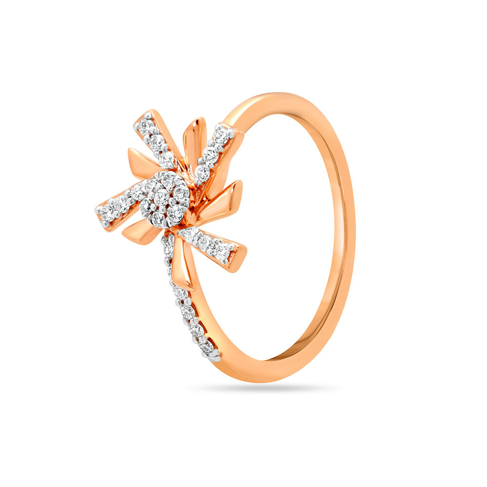 Rose gold flower clearance ring