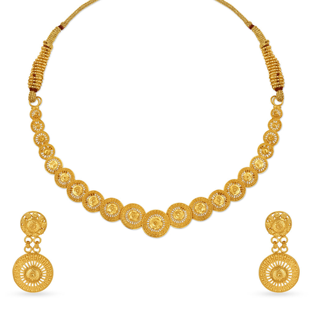 Tanishq gold necklace deals set