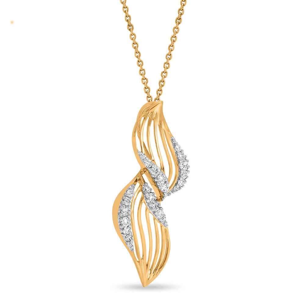 Yellow gold shop diamond pendant