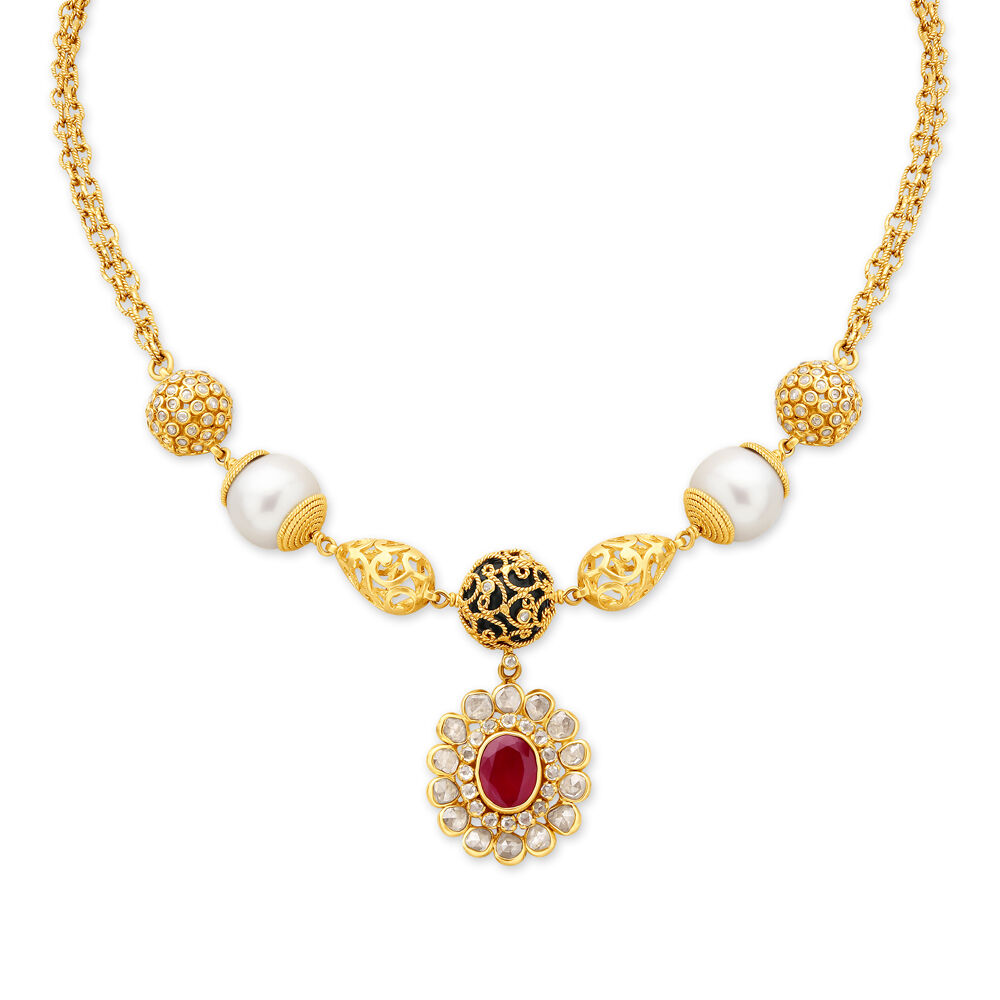 Tanishq pearl sales jewellery with price