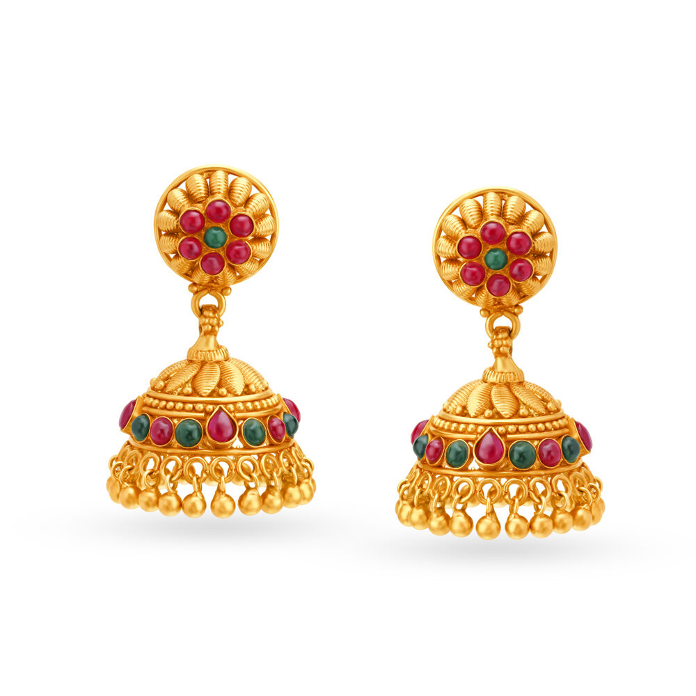 Tanishq jhumka with price hotsell