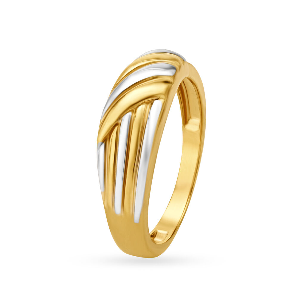 Rhodium discount gold ring