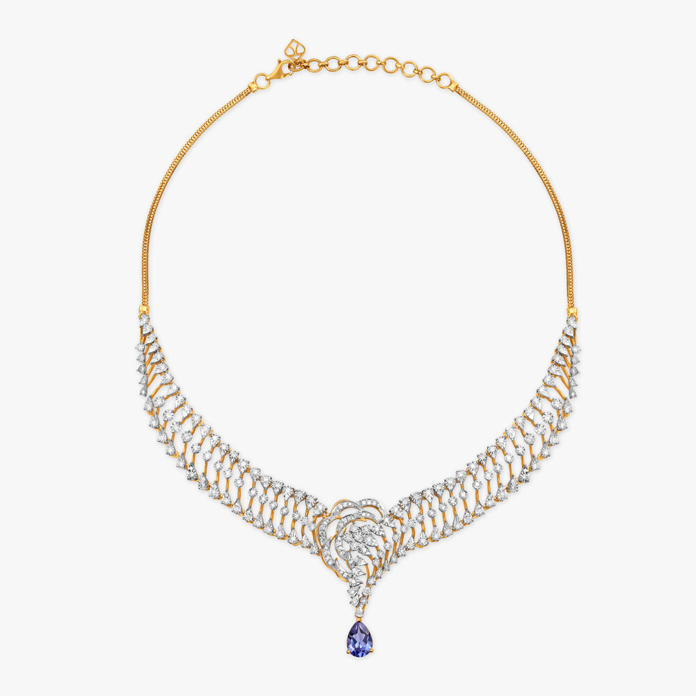 Buy Azure Drop Diamond Necklace Set at Best Price Tanishq UAE