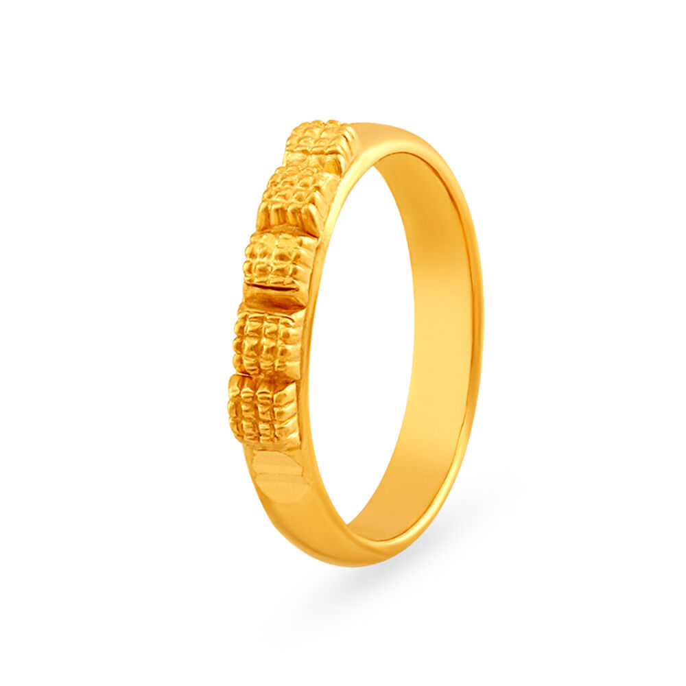 Buy Quirky Square Gold Finger Ring at Best Price Tanishq UAE