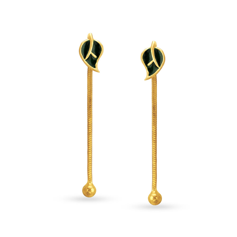 Gold store leverback earrings