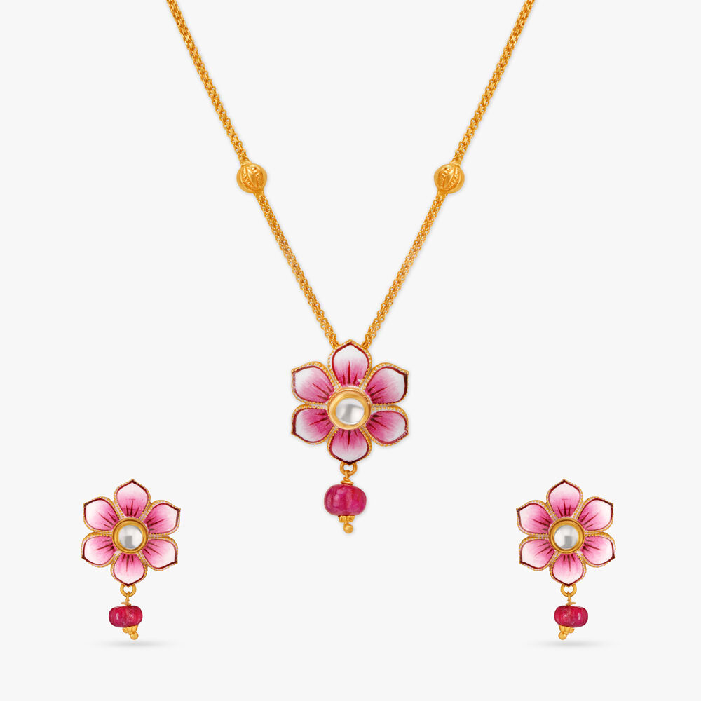 Pink necklace set new arrivals