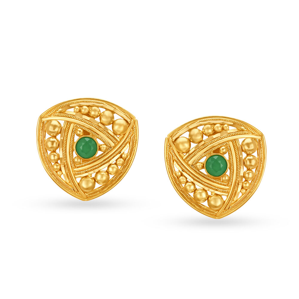 Stud earrings gold on sale designs