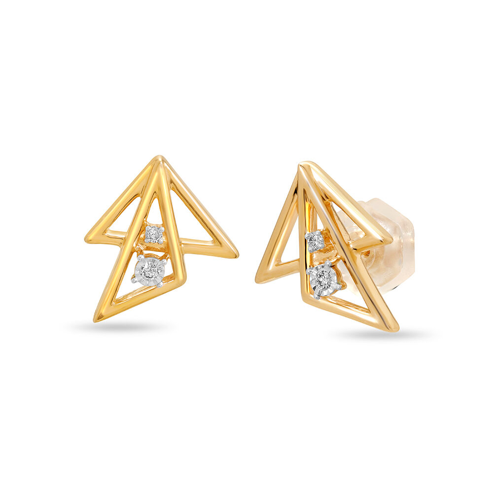 Gold triangle outlet earrings