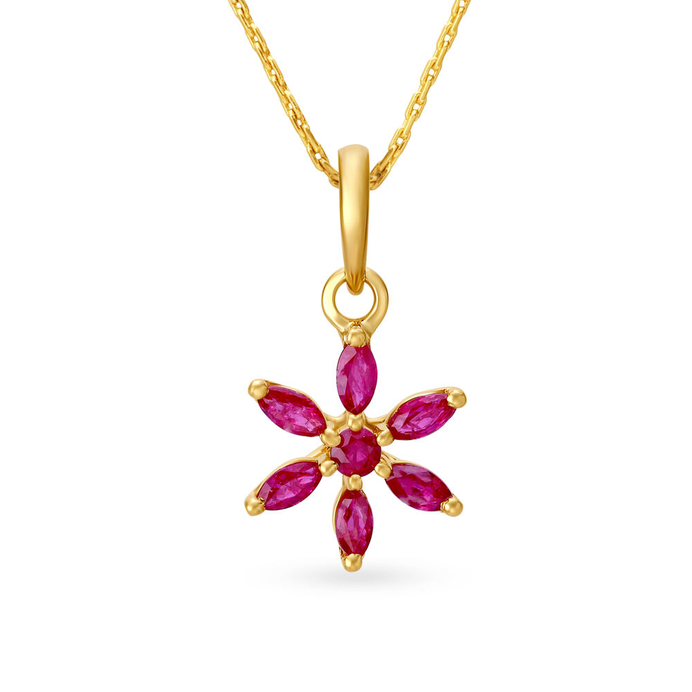 Ruby pendant shop gold