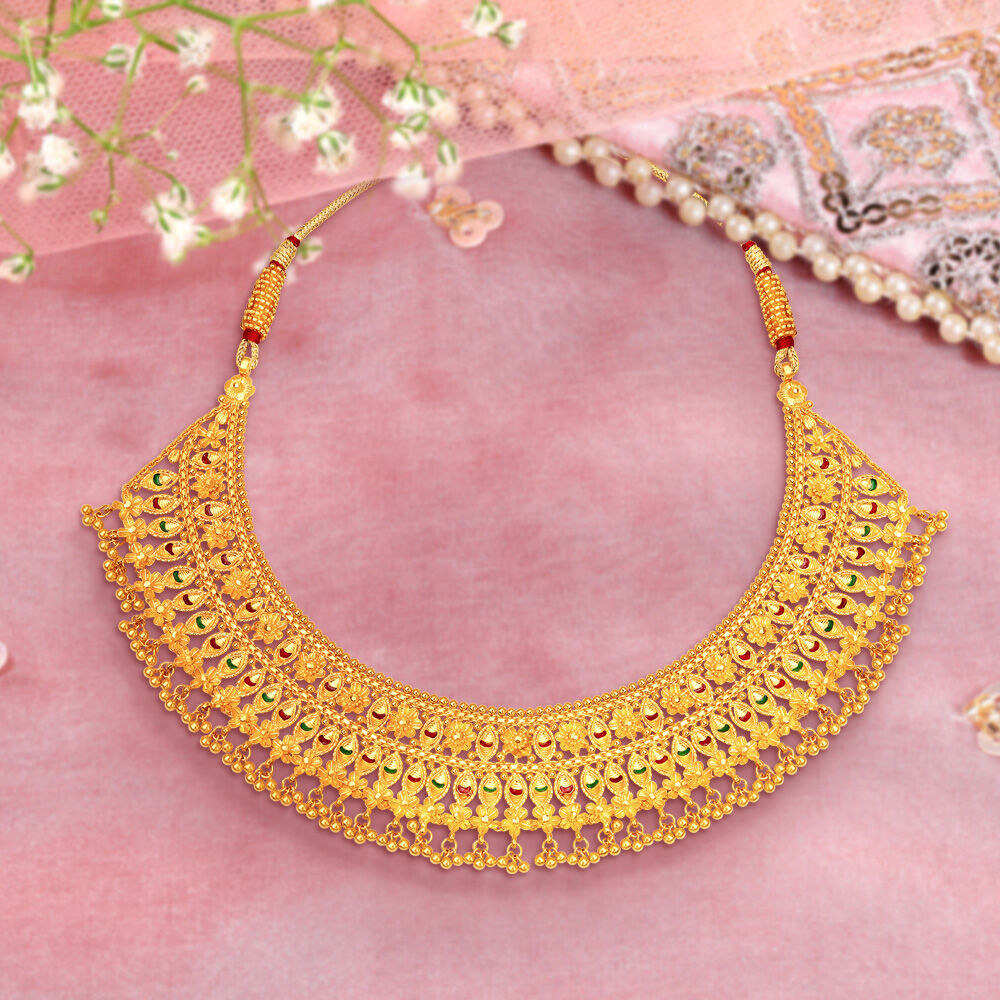 Tanishq gold necklace set sale