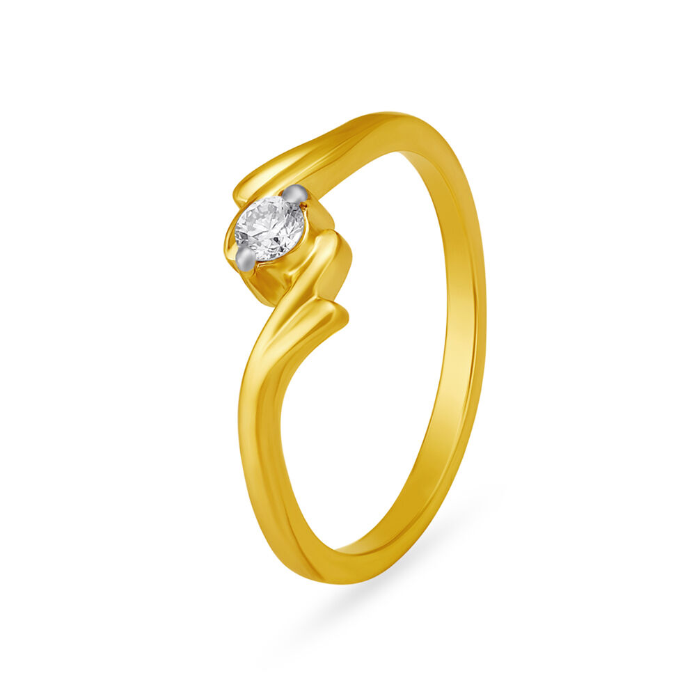 Gold ring hotsell with single stone