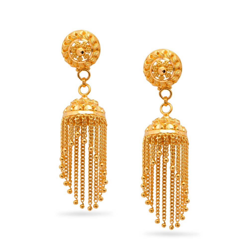 Gold earrings for clearance women with price